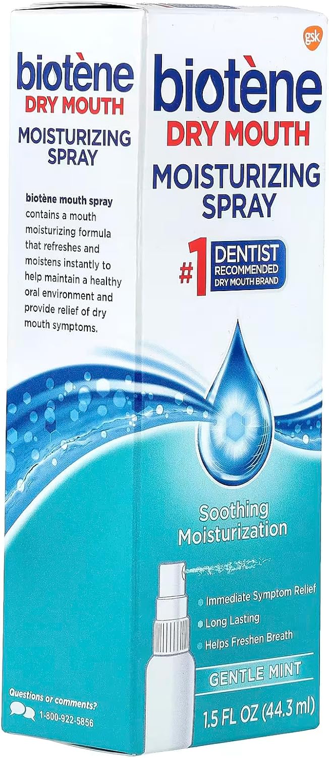 Biotene Dry Mouth Moisturizing Spray Gentle Mint 1.5 Oz (pack of 10)