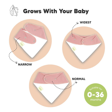KeaBabies 8pk Organic Baby Bandana Bibs for Drooling Teething, Muted Pastel