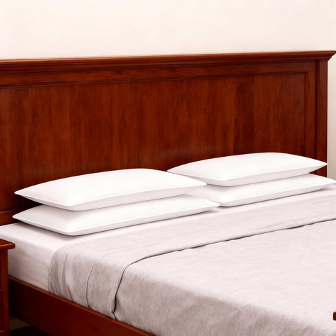 Bed Flat Thin Pillows for Sleeping, Soft Low Profile King Size Set of 2