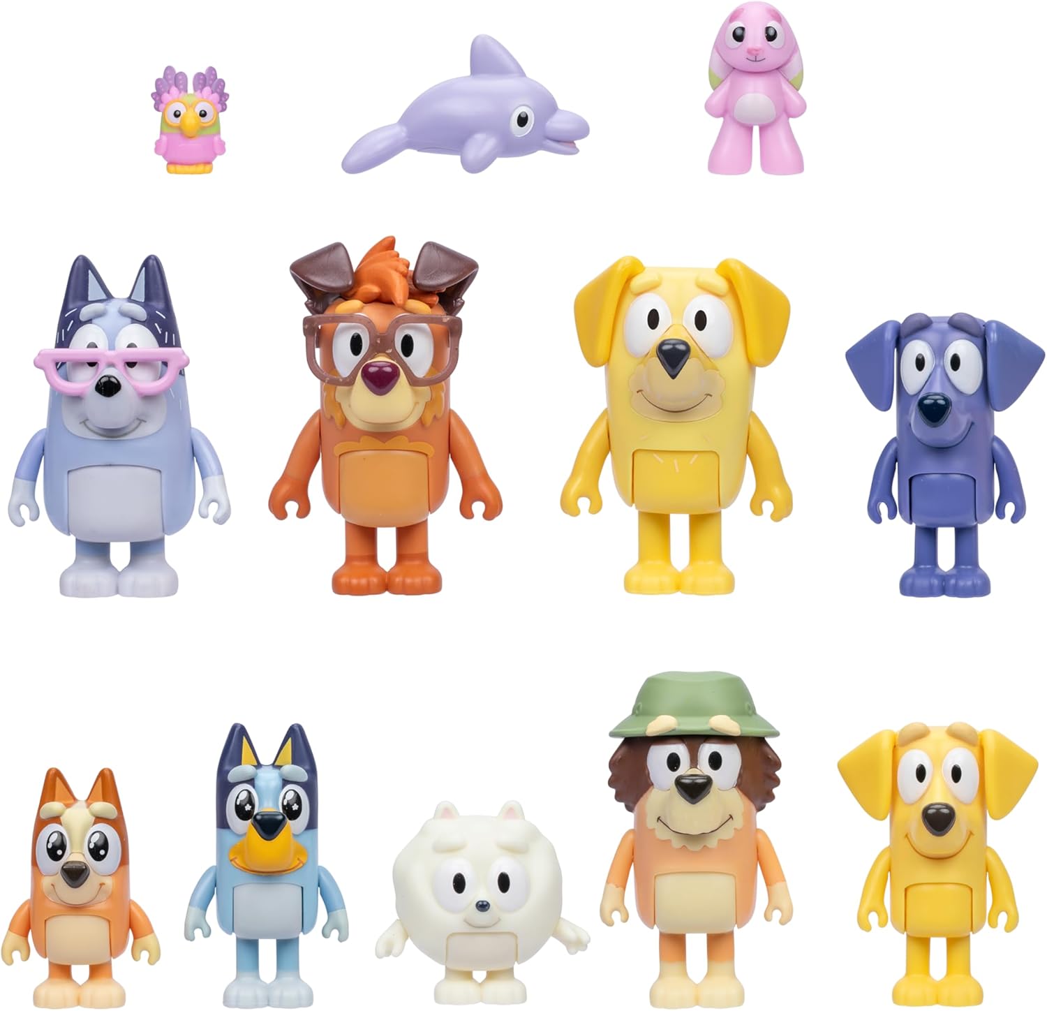 Bluey Super Fan Figurines Set, 12-Character Figure Pack