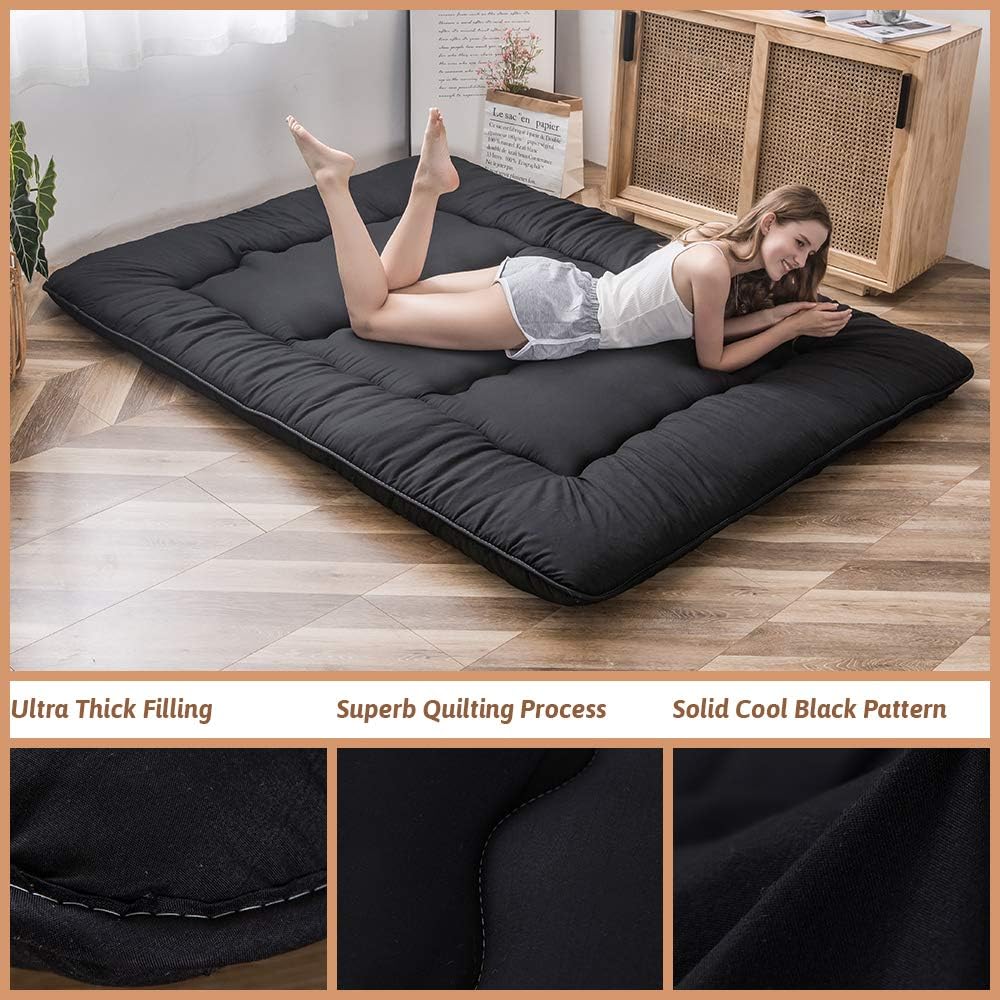 MAXYOYO Japanese Floor Mattress 4" Thick Full Size Foldable Futon Mattress