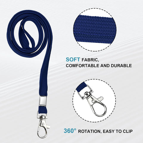 Koorito 3 Pack Clear ID Badge Holder with Lanyard