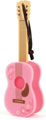 Dolly Parton Pink Guitar Bottle Brush Long-Handle Sponge, Fun and Unique Acoustic Guitar Design with Signature Dolly Logo, Great for Music Lovers