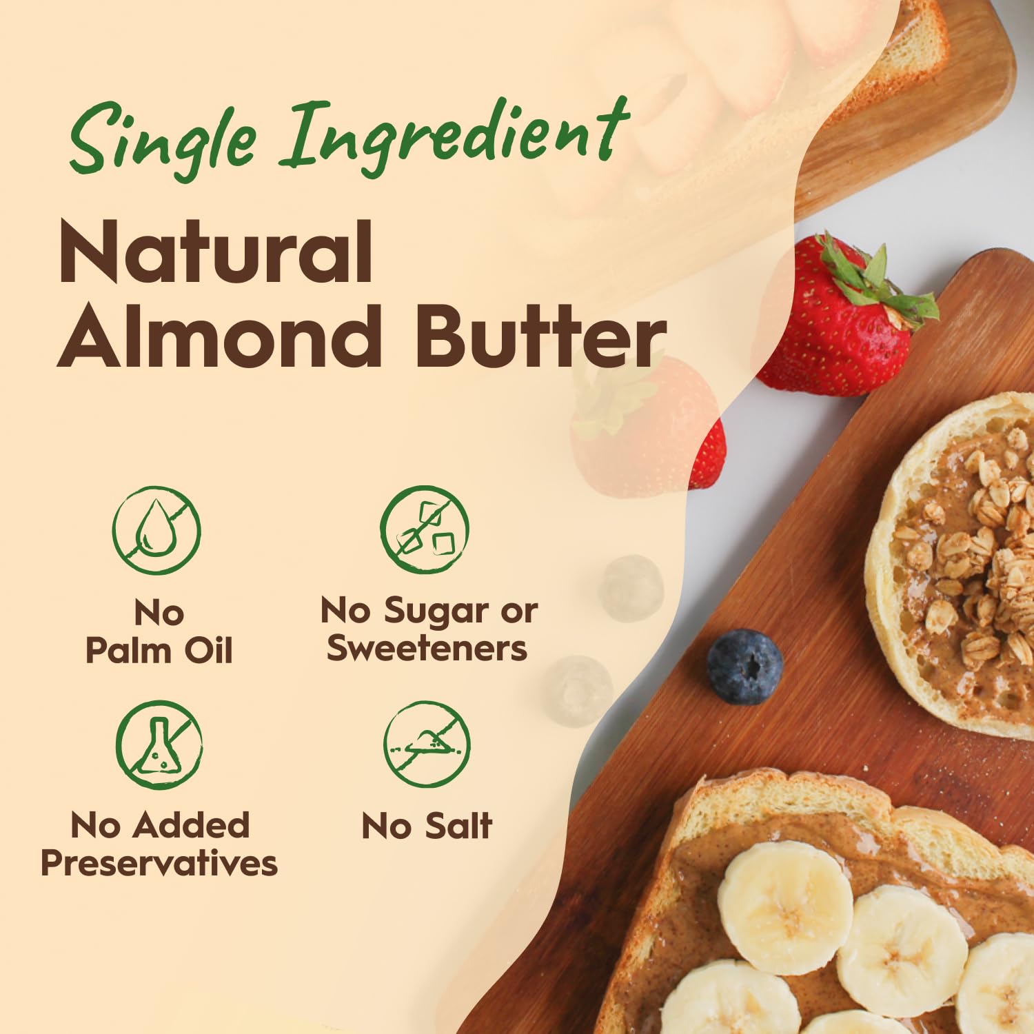Once Again Creamy Natural Almond Butter No Sugar, Lightly Toasted - 9 Pound Bucket (Same as 9 Jars) of Single Ingredient Nut Butter, No Palm Oil, No Salt - Non-GMO, Gluten Free, Vegan