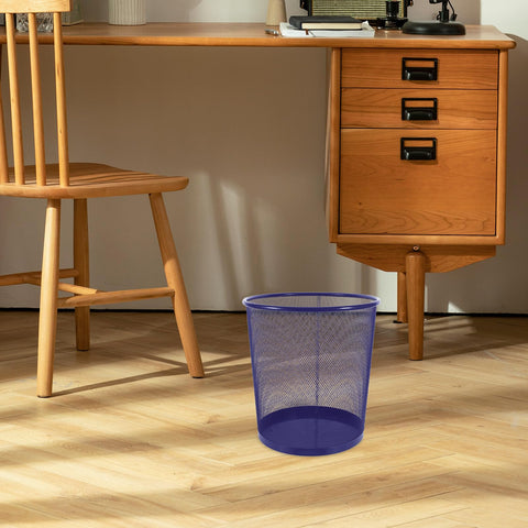 PRETYZOOM Small Trash Can 3 Gallon Open Top Waste Basket, Round Mesh Garbage Can Container Recycling Bin for Offices, Bathrooms, Laundry Room, Kitchens, Kids Rooms, Dorms
