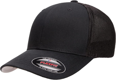Flexfit 6511 Fitted Mid-Profile Stretchable Mesh Panels Trucker Cap