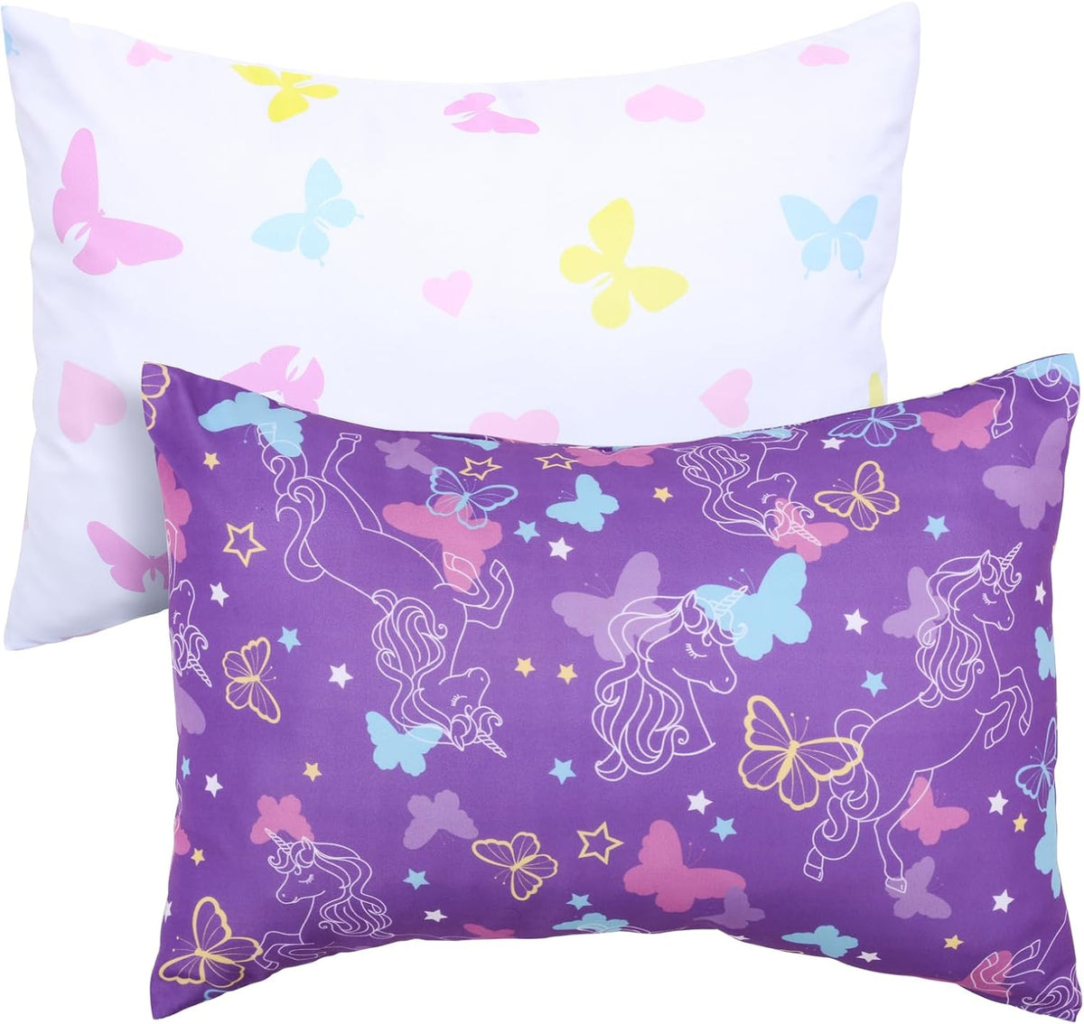 UOMNY Toddler Pillowcases for Girls 13X18 Butterfly Baby Pillowcase 2 Pack