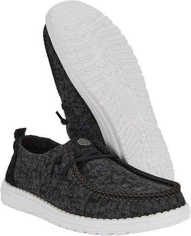 HEYDUDE Women's Wendy Perf Canvas Slip On Loafer | Elastic Laces