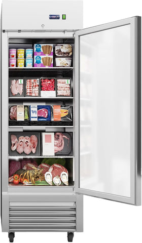 23Cu.Ft Commercial Freezer, 27"W Stainless Steel Reach-In Upright