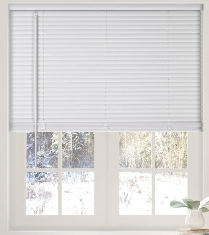 Calyx Interiors 1“ Mini Blinds, 35.5“W x 60“H, White, Light Filtering