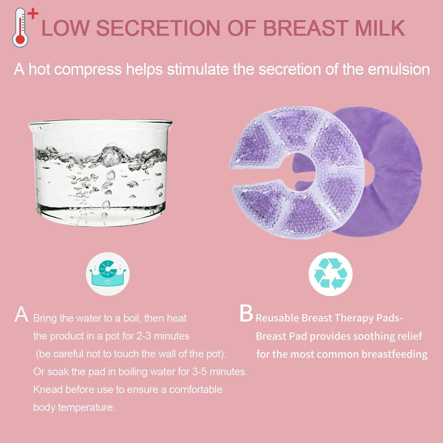Breast Therapy Pads, Hot Cold Breastfeeding Gel Pads