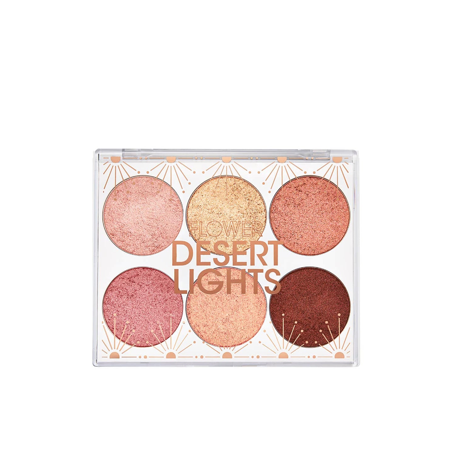 FLOWER BEAUTY By Drew Barrymore Jungle Lights Eyeshadow Palette - Blendable + Creamy Powder - Buildable - No Fall-Out - Six Shades (Jungle Lights)