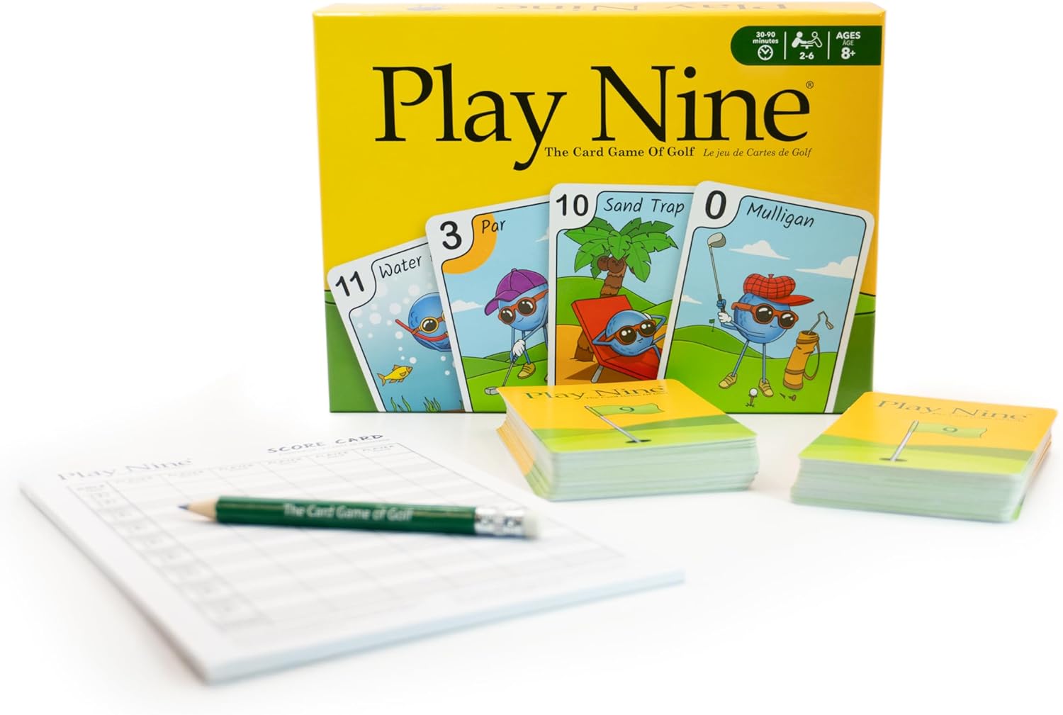 Play Nine The Card Game of Golf, Ages 8 and Up, Couples Date Night Gift, Game Night Favorite, 15 Min Gameplay, Family Friendly Card Game for Kids, Teens & Adults, Great Golf Gift