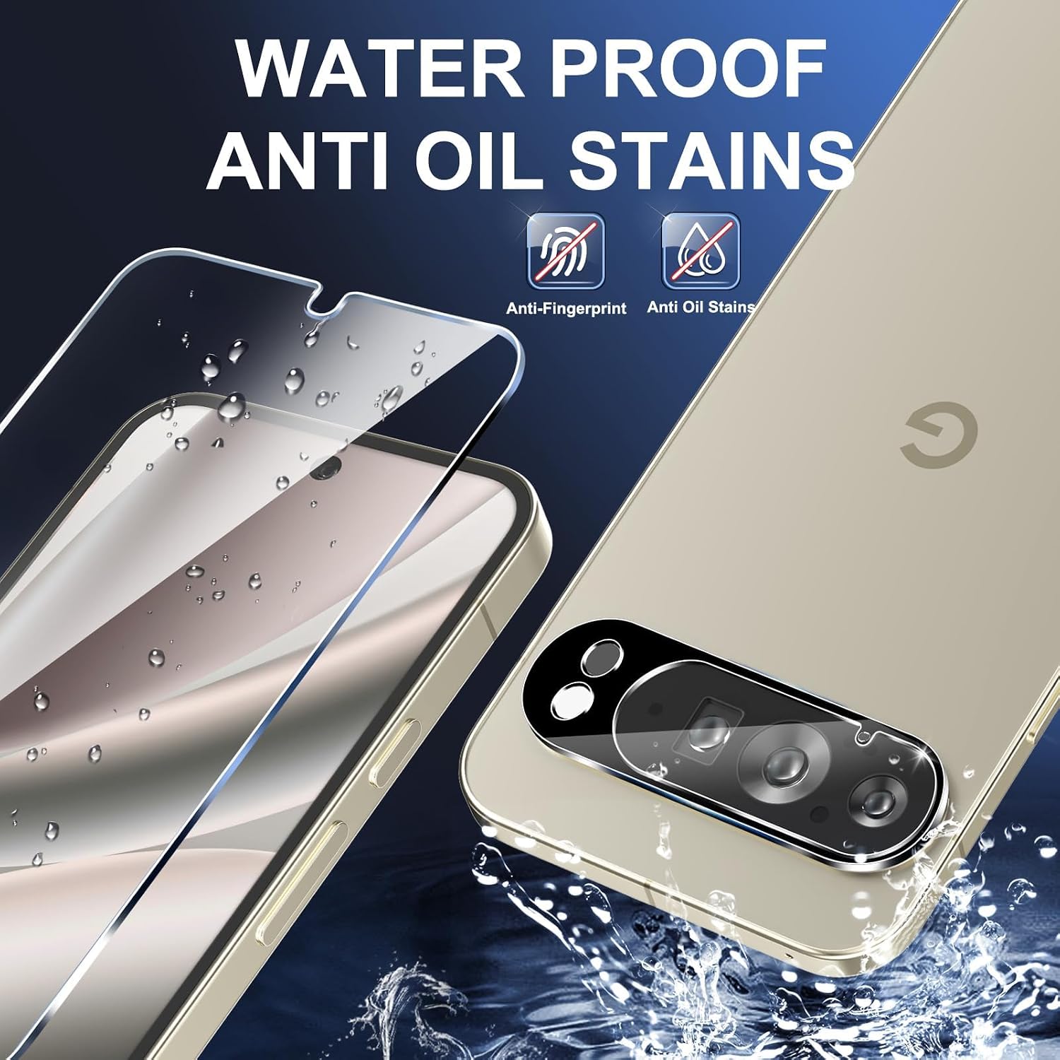 letosan 3 Pack for Google Pixel 10 Pro Screen Protector Tempered Glass + 3 Pack Camera Lens Protector, Military Grade Shatterproof, 9H Hardness, Fingerprint Unlock,Case Friendly 6.3 Inch