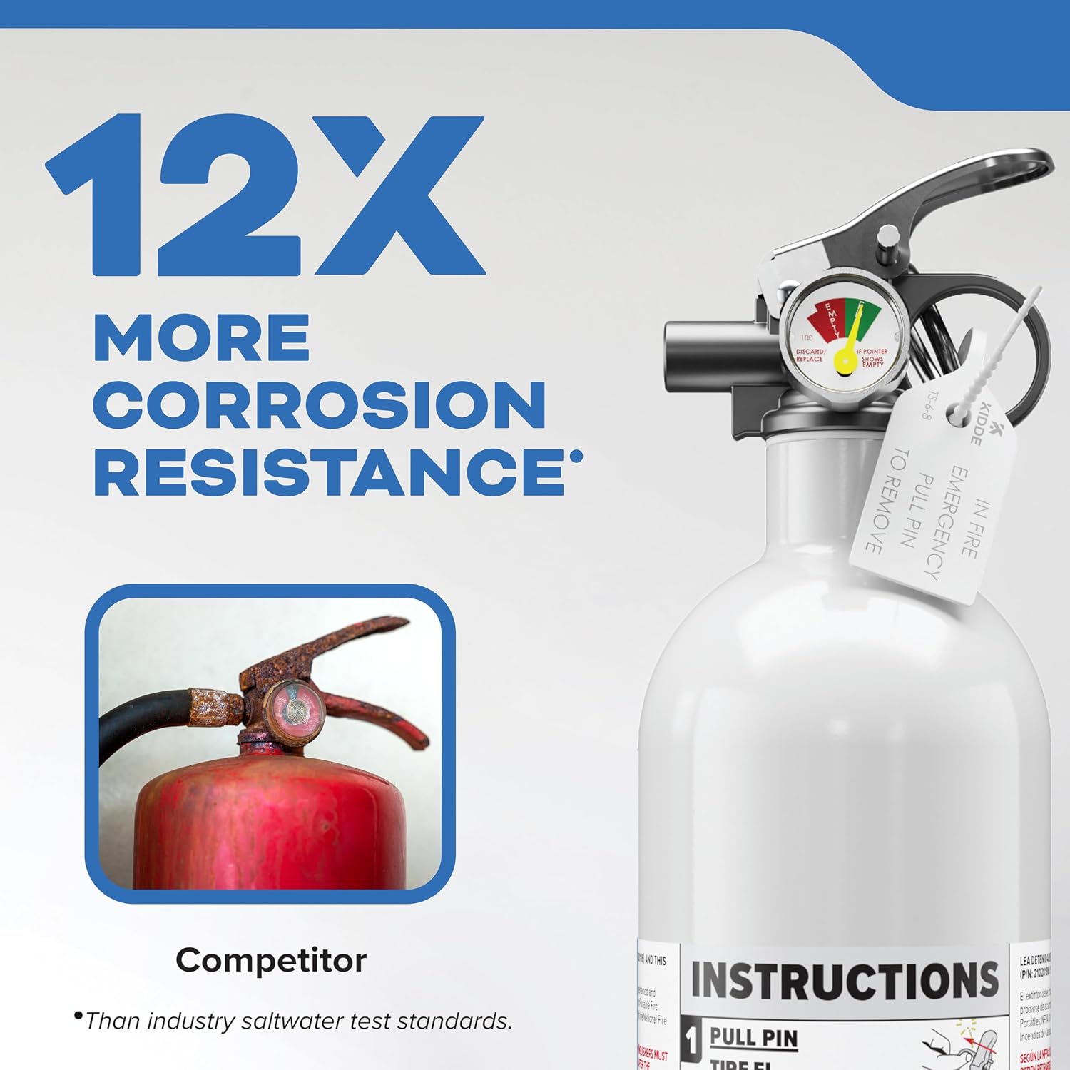 Kidde Mariner PWC Fire Extinguisher for Jet Skis, 5-B:C, KD57W-5BC