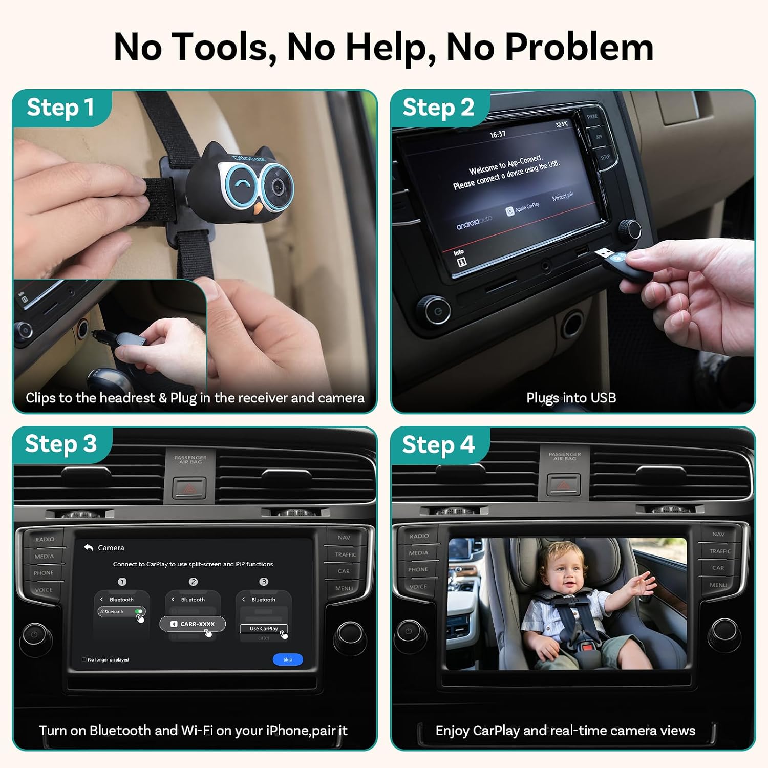 OTTOCAST Baby Car Camera & Wireless CarPlay Adapter 2026