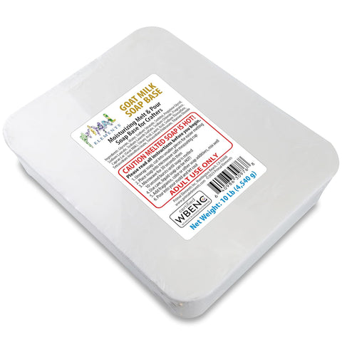 Primal Elements Goat Milk Soap Base - Moisturizing Melt and Pour Glycerin Soap Base for Crafting and Soap Making, Easy to Cut - 10 Pound