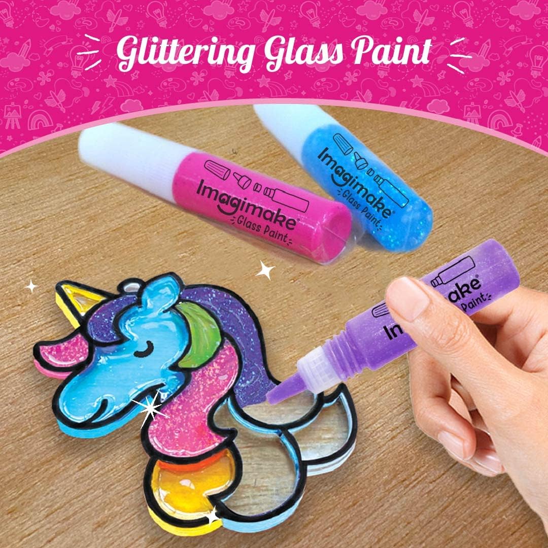 Imagimake Window Art - Princess, DIY Mess-Free 16 Pieces Suncatcher Kit