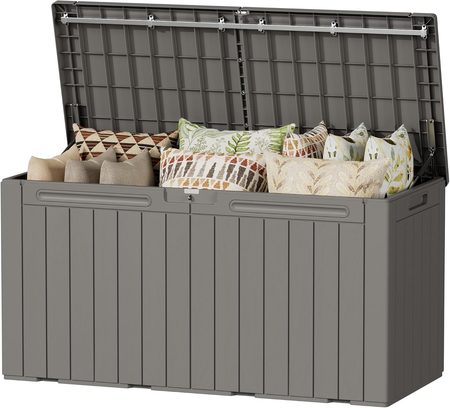 Devoko 100 Gallon Outdoor Storage Box, Waterproof Deck Box Lockable