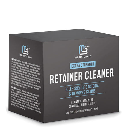 Retainer Cleaner Tablets, Denture Cleaner, Mint, 4 Month Supply by M3