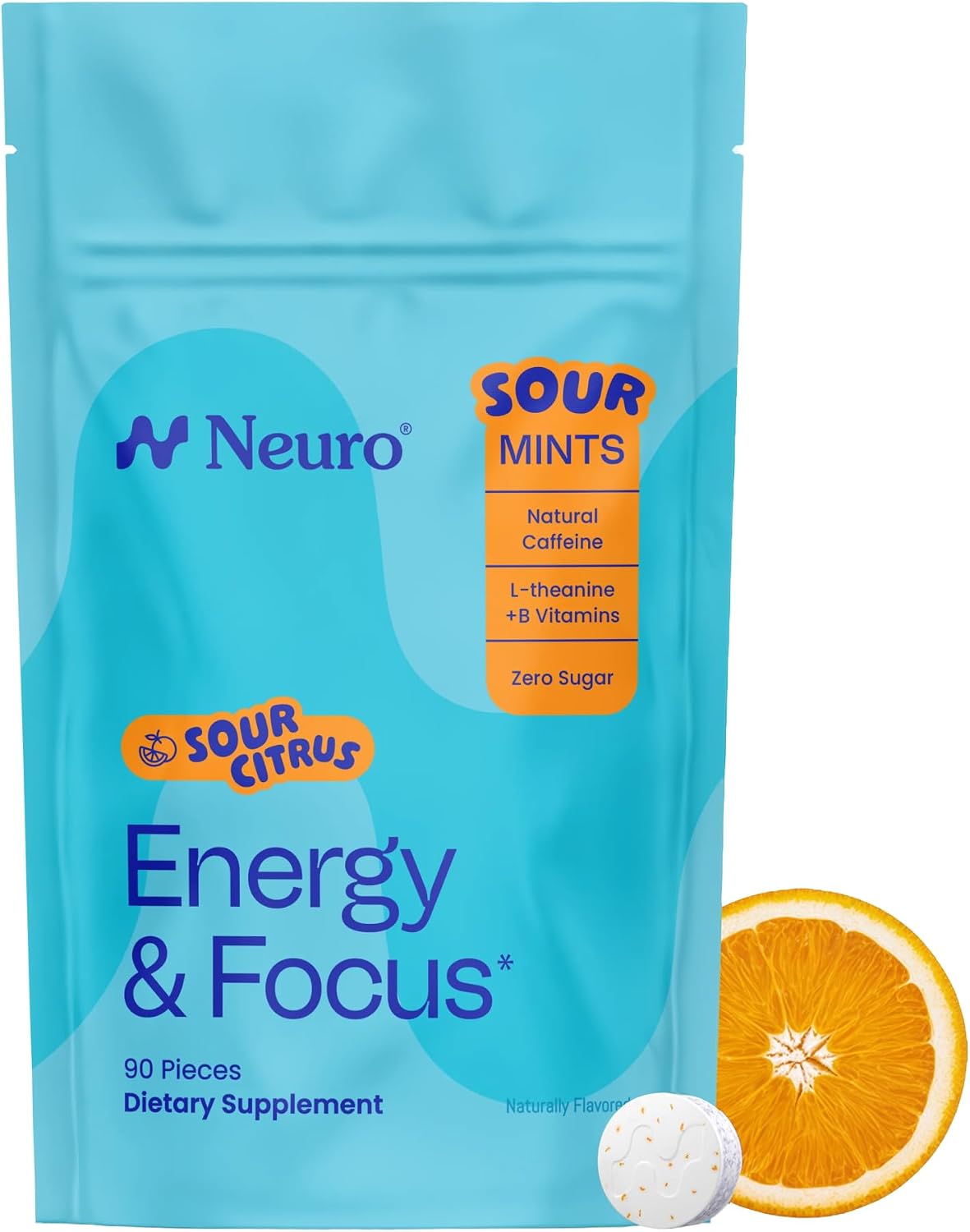 Neuro Energy & Focus Mints, Sour Citrus, 90 Count