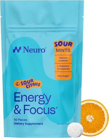 Neuro Energy & Focus Mints, Sour Citrus, 90 Count