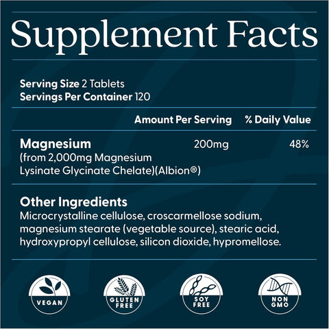 Doctor's Best High Absorption Magnesium Glycinate Lysinate, 240 Count