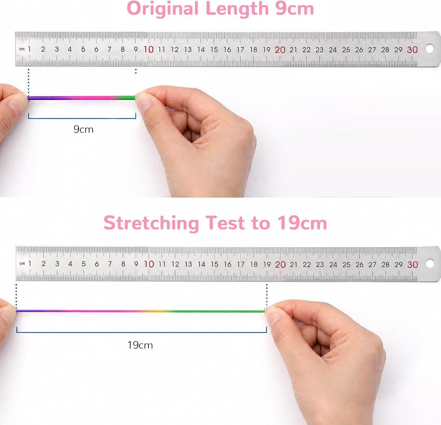 Bracelet String Rainbow Elastic Cord with Scissors 1mm 1.2mm 1.5mm