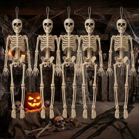Halloween Decorations Hanging Small Skeletons: 5PCS 16Inches