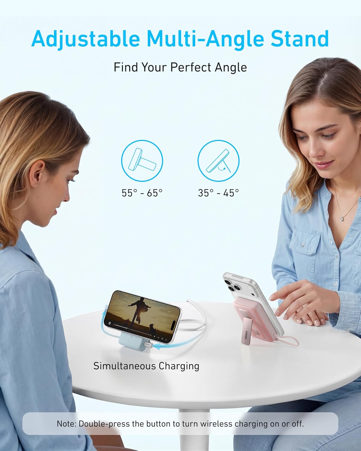 Anker Zolo Magnetic Power Bank, 10,000mAh Wireless Portable Charger