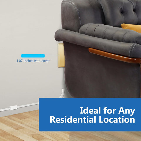 LIDER Flat-Face Outlet Extender, 3 Receptacles, 3ft Cord, 1625W, Matte Gold