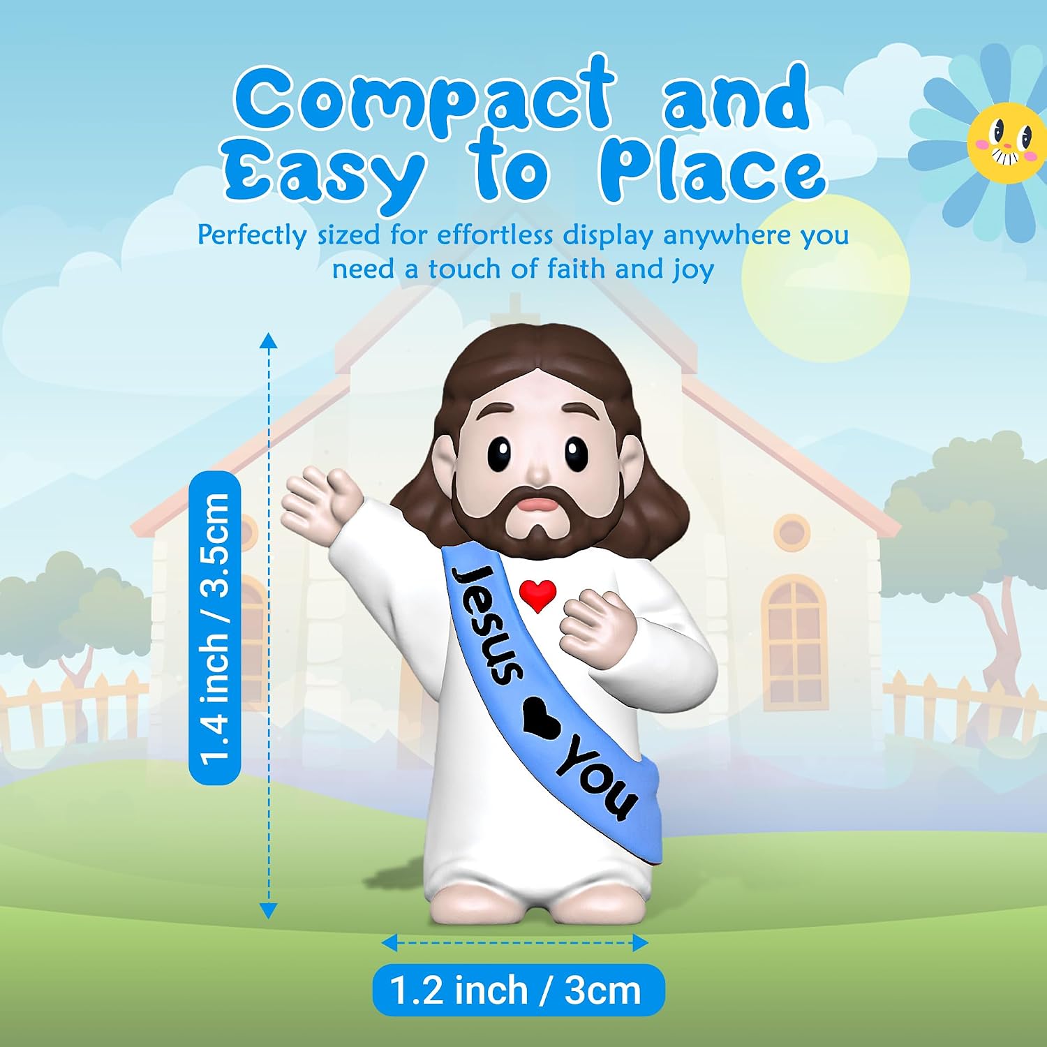 100 Pcs Little Jesus Figures, Mini Jesus Figurines- Raise Hands