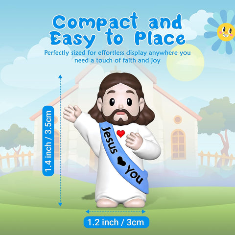 100 Pcs Little Jesus Figures, Mini Jesus Figurines- Raise Hands