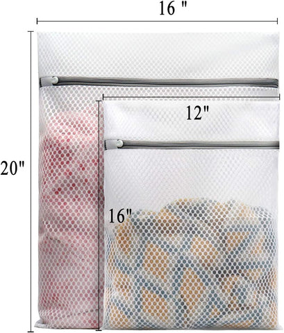Muchfun 5Pcs Durable Honeycomb Mesh Laundry Bags for Delicates