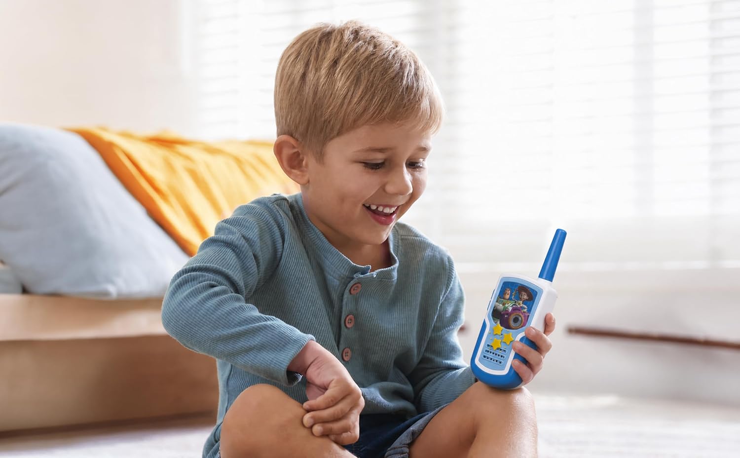 ekids Toy Walkie Talkies for Kids, Static Free Extended Range Indoor and Outdoor Toys (Toy Story 5)