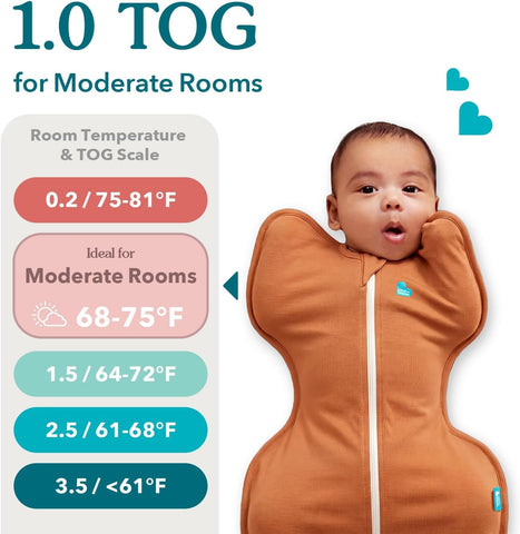 Love to Dream Swaddle Up Bamboo Baby Sleep Sack | 1.0 TOG, 5-8.5lbs, Blue