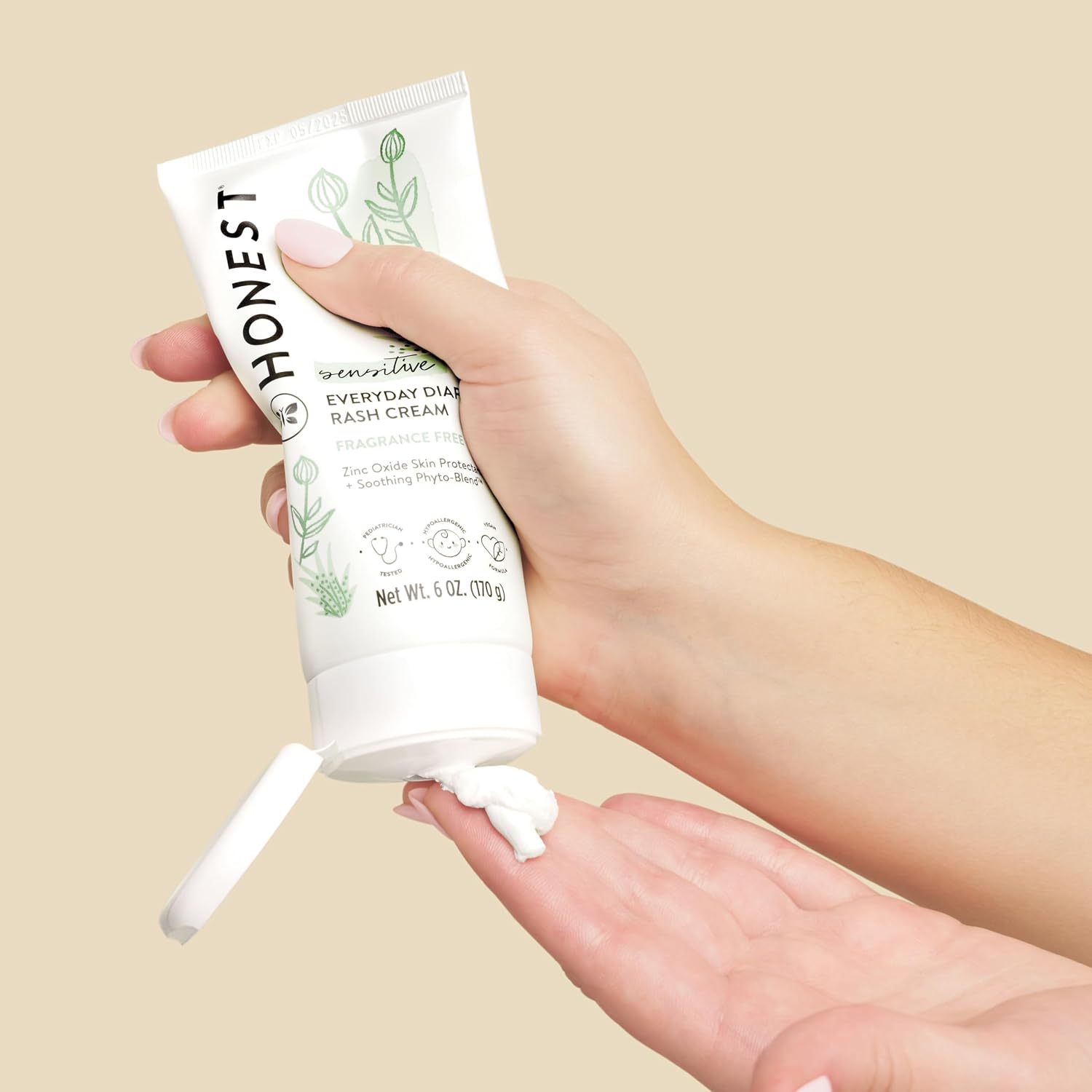 The Honest Company Diaper Rash Cream, Hypoallergenic, Cruelty-Free, 2.5 oz