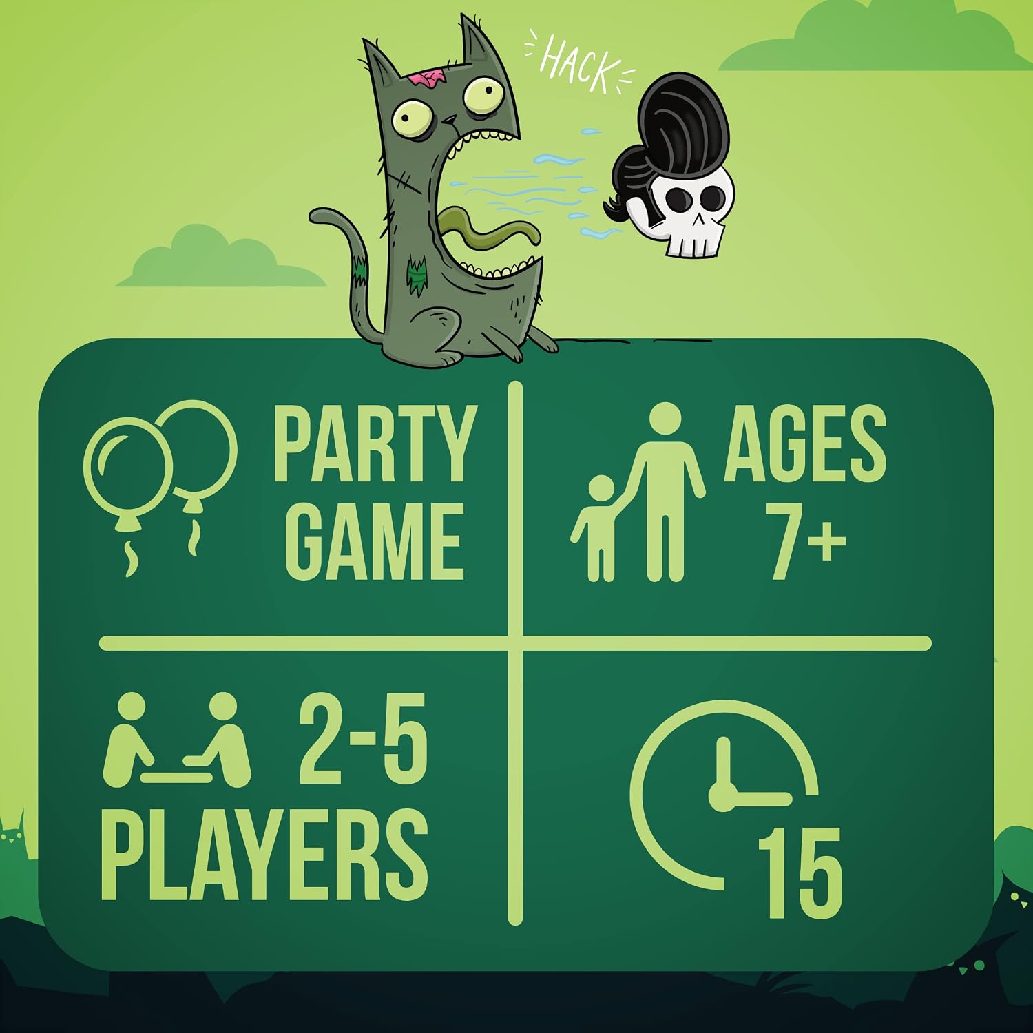 Exploding Kittens Zombie Kittens, 2-5 Players, Ages 7+ Card Game