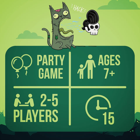 Exploding Kittens Zombie Kittens, 2-5 Players, Ages 7+ Card Game