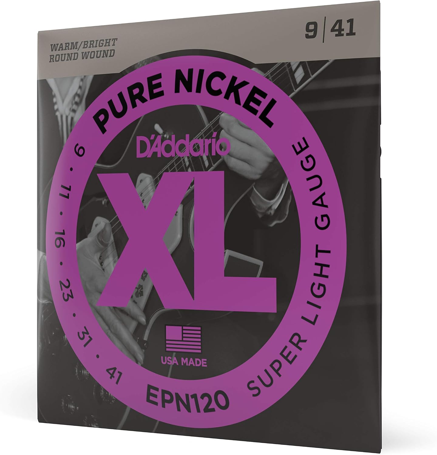 D'Addario XL Pure Nickel Electric Guitar Strings EPN21, 12-51