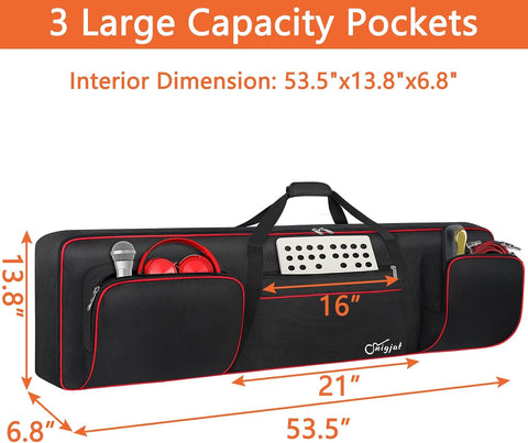 SNIGJAT 88 Key Keyboard Case Soft with Adjustable Padded Shoulder Straps