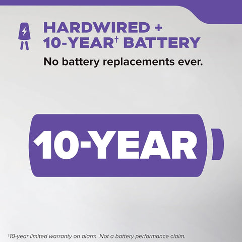 Kidde Smoke & CO Detector, Hardwired & 10-Year Battery, 30CUA10, 1 Pack