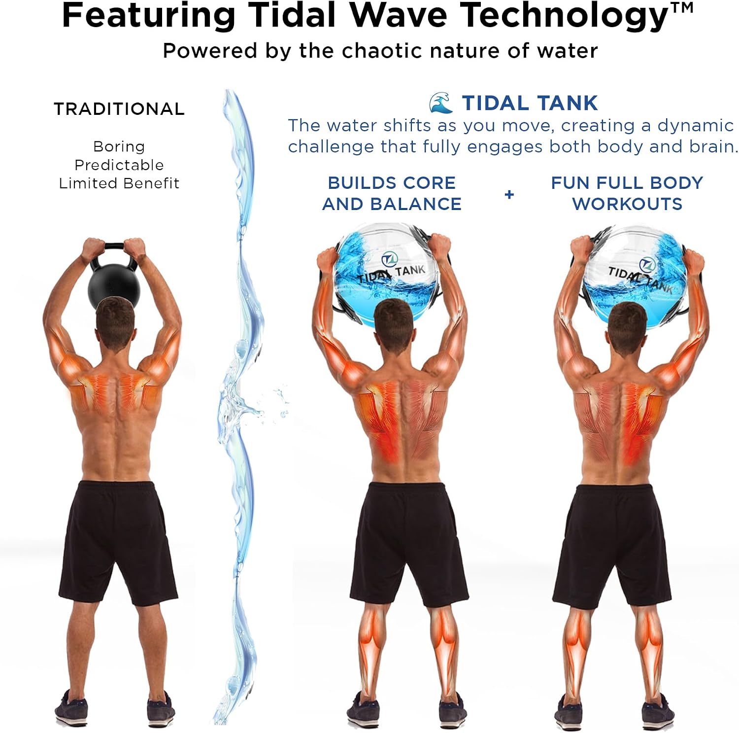 Tidal Tank Sphere Mini - Heavy Bag Aqua Ball, Water Weight - Sandbag Weight Set for Home Gym, Adjustable Sand Bags Weights Workout - Portable Exercise Fitness Equipment - Workout Videos