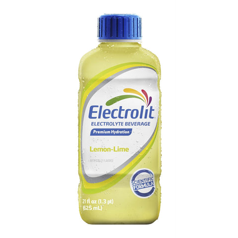Electrolit, Electrolyte Beverage, Lemon-Lime, 21 Fl Oz (12 Pack) | Hydration Sports Drinks with Electrolytes, Magnesium, Calcium & Potassium, Recovery Drink for Post Workout