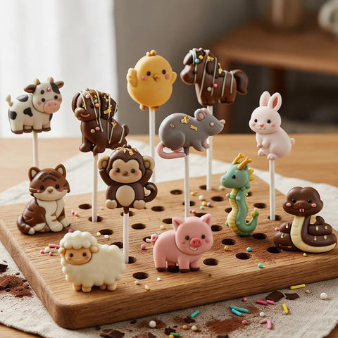 2pcs Animal Chocolate Silicone Molds, 12-Cavity, 7.83 x 6.57 inches