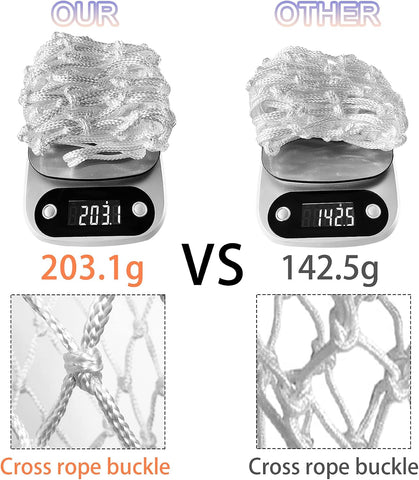 LAO XUE Basketball Net Outdoor,(7.16 oz) 12 Loops Professional Heavy Duty Basketball Net Replacement,All Weather Anti Whip, Suitable for Outdoor Standard 12 Loops Basketball Hoop