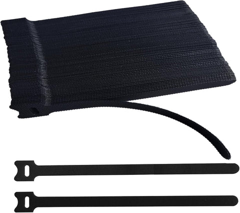 100 PCS 12 Inches Black Reusable Cable Ties,Multi-purpose Adjustable Cord Straps,Cable Organizer,Cord Wrap and Hook Loop Cords Management,Adjustable Cord Ties