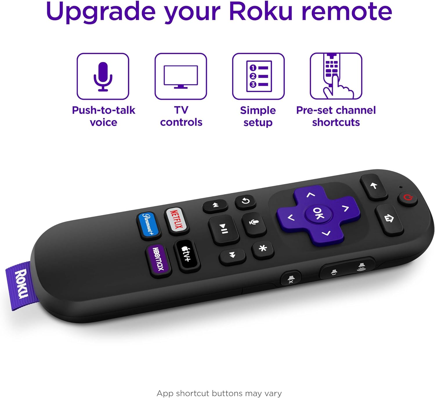 Roku Voice Remote, Replacement TV Remote Control