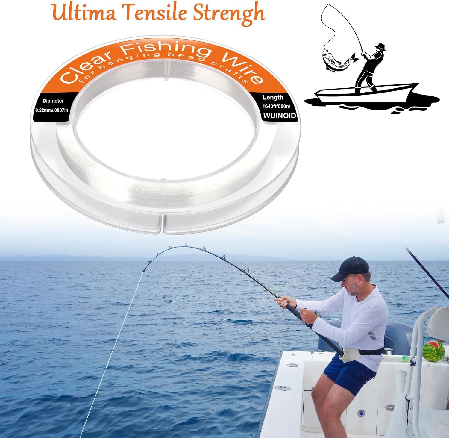 Fishing Line Wire, Clear Monofilament Fishing Line Wire, Nylon Clear Invisible String for Fishing and Hanging Balloons Garland Crafts Decorations WUINOID