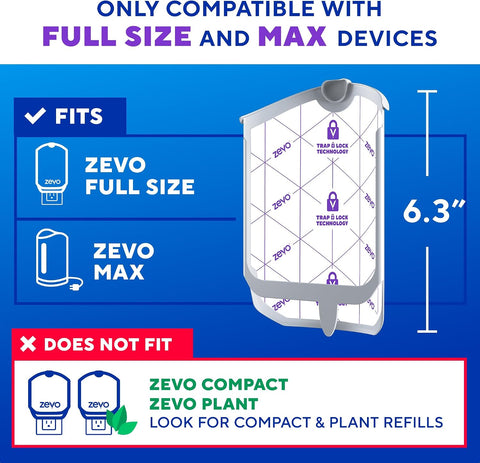 Zevo Flying Insect Trap Refill Cartridges for Fruit Flies & Gnats, 4 Count